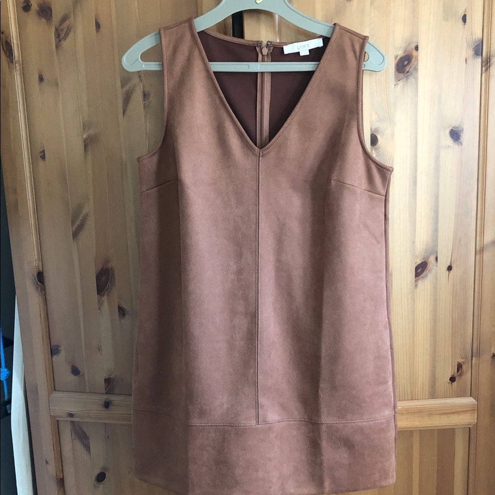 LOFT Tan Sleeveless Mini Dress